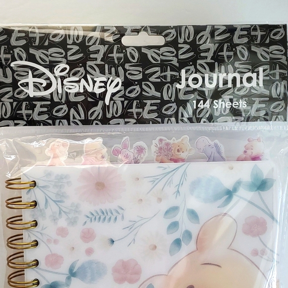 Winnie the Pooh Watercolor Tab Journal New 144 lined pages Notebook Flowers - Picture 2 of 6